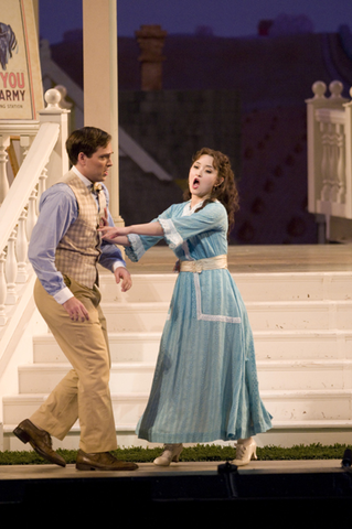 Alek Schrader (Nemorino), Ji Young Yang (Adina), The Elixir of Love for Families, Gaetano Donizetti. San Francisco Opera, 2008-09. Photographer: Kristen Loken/San Francisco Opera.