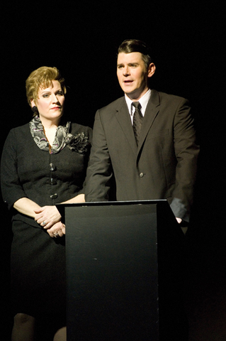 Kristin Clayton (Beatrice), Keith Phares (Charlie), Three Decembers, Jake Heggie. San Francisco Opera, 2008-09. Photographer: Kristen Loken/San Francisco Opera.