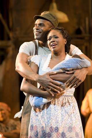 Eric Greene (Jake), Angel Blue (Clara), Porgy and Bess, The Gershwins. San Francisco Opera, 2008-09. Photographer: Terrence McCarthy/San Francisco Opera.