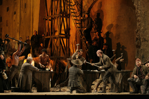 Chorus, Supernumeraries, Il Trovatore, Guiseppe Verdi. San Francisco Opera, 2009-10. Photographer: Cory Weaver/San Francisco Opera.