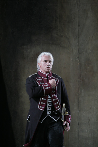 Dmitri Vorostovsky (Count di Luna), Il Trovatore, Guiseppe Verdi. San Francisco Opera, 2009-10. Photographer: Cory Weaver/San Francisco Opera.