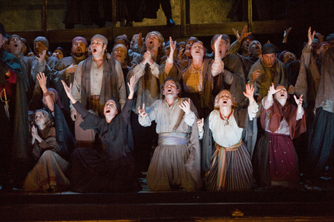 Chorus, Otello, Guiseppe Verdi. San Francisco Opera, 2009-10. Photographer: Terrence McCarthy/San Francisco Opera.