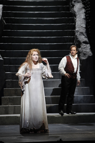 Patricia Racette (Marguerite), Stefano Secco (Faust), Faust, Charles François Gounod. San Francisco Opera, 2009-10. Photographer: Cory Weaver/San Francisco Opera.