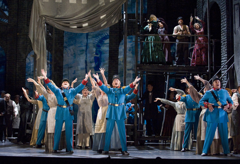 Chorus, Faust, Charles François Gounod. San Francisco Opera, 2009-10. Photographer: Cory Weaver/San Francisco Opera.