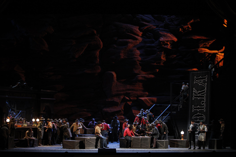 Chorus, La Fanciulla del West, Giacomo Puccini. San Francisco Opera, 2009-10. Photographer: Cory Weaver/San Francisco Opera.