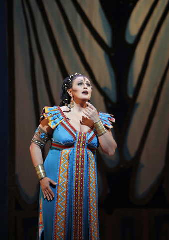 Micaela Carosi (Aida), Aida, Giuseppe Verdi. San Francisco Opera, 2010-11. Photographer: Cory Weaver/San Francisco Opera.