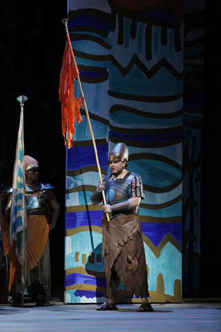 David Lomelí (A messenger), Aida, Giuseppe Verdi. San Francisco Opera, 2010-11. Photographer: Cory Weaver/San Francisco Opera.