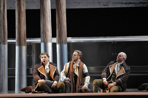 Bojan Knežević (Johann), Brian Mulligan (Albert), Robert MacNeil (Schmidt), Werther, Jules Massenet. San Francisco Opera, 2010-11. Photographer: Cory Weaver/San Francisco Opera.