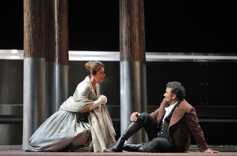 Alice Coote (Charlotte), Ramón Vargas (Werther), Werther, Jules Massenet. San Francisco Opera, 2010-11. Photographer: Cory Weaver/San Francisco Opera.