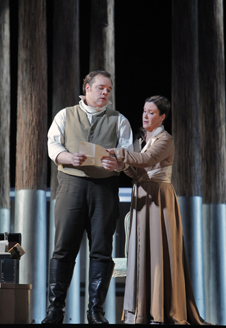 Alice Coote (Charlotte), Brian Mulligan (Albert), Werther, Jules Massenet. San Francisco Opera, 2010-11. Photographer: Cory Weaver/San Francisco Opera.