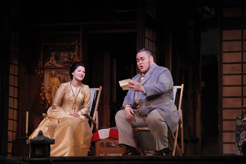 Svetla Vassileva (Cio-Cio-San), Quinn Kelsey (Sharpless), Madama Butterfly, Giacomo Puccini. San Francisco Opera, 2010-11. Photographer: Cory Weaver/San Francisco Opera.