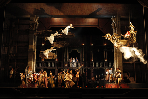 Chorus, Cyrano de Bergerac, Franco Alfano. San Francisco Opera, 2010-11. Photographer: Cory Weaver/San Francisco Opera.