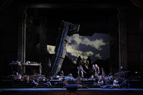 Chorus, Cyrano de Bergerac, Franco Alfano. San Francisco Opera, 2010-11. Photographer: Cory Weaver/San Francisco Opera.