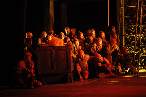 Supernumeraries, Das Rheingold, Richard Wagner. San Francisco Opera, 2010-11. Photographer: Cory Weaver/San Francisco Opera.