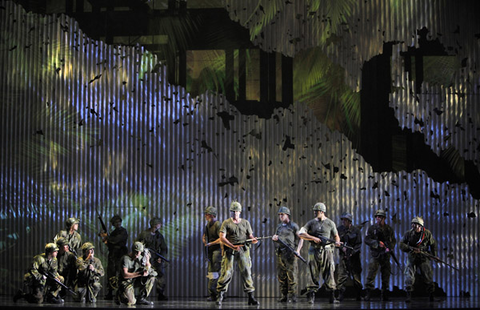 Thomas Hampson (Rich Rescorla), Heart of a Soldier, Christopher Theofanidis. San Francisco Opera, 2011-12. Photographer: Cory Weaver/San Francisco Opera.