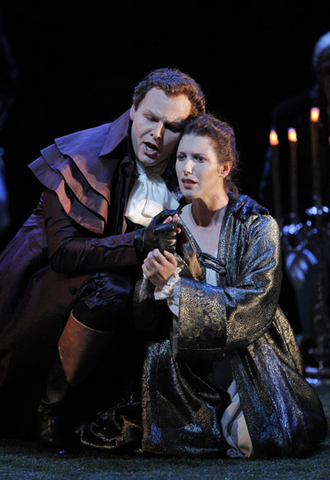 Shawn Mathey (Don Ottavio), Ellie Dehn (Donna Anna), Don Giovanni, Wolfgang Amadeus Mozart. San Francisco Opera, 2011-12. Photographer: Cory Weaver/San Francisco Opera.