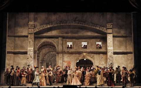 Ensemble, Carmen, Georges Bizet. San Francisco Opera, 2011-12. Photographer: Cory Weaver/San Francisco Opera.