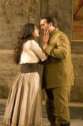 Maya Lahyani (Carmen), Brian Jagde (Don José), Carmen for Families, Georges Bizet. San Francisco Opera, 2011-12. Photographer: D. Ross Cameron/San Francisco Opera.