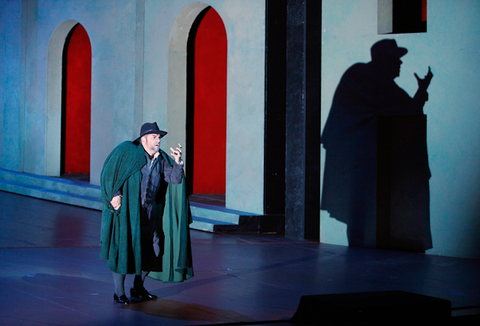 Zeljko Lučić (Rigoletto), Rigoletto, Giuseppe Verdi. San Francisco Opera, 2012-13. Photographer: Cory Weaver/San Francisco Opera.