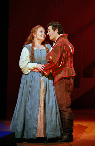 Albina Shagimuratova (Gilda), Arturo Chacón-Cruz (The Duke of Mantua), Rigoletto, Giuseppe Verdi. San Francisco Opera, 2012-13. Photographer: Cory Weaver/San Francisco Opera.