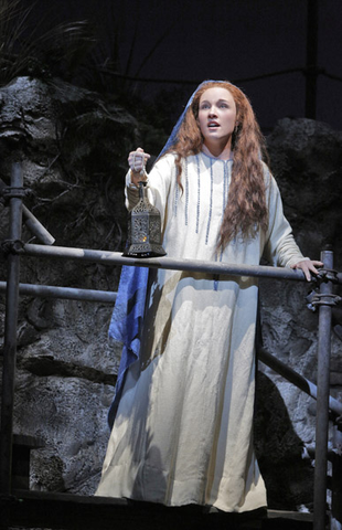 Sasha Cooke (Mary Magdalene), The Gospel of Mary Magdalene, Mark Adamo. San Francisco Opera, 2012-13. Photographer: Cory Weaver/San Francisco Opera.