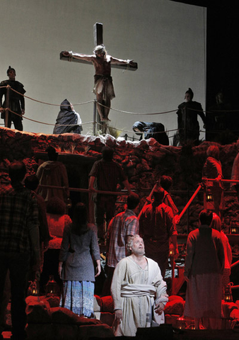 William Burden (Peter), Chorus, The Gospel of Mary Magdalene, Mark Adamo. San Francisco Opera, 2012-13. Photographer: Cory Weaver/San Francisco Opera.