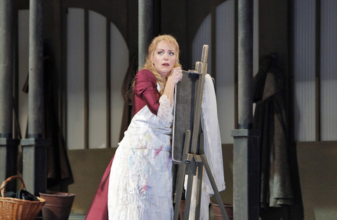 Lise Lindstrom (Senta), Der Fliegende Holländer, Richard Wagner. San Francisco Opera, 2013-14. Photographer: Cory Weaver/San Francisco Opera.