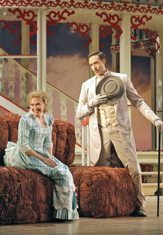 Heidi Stober (Magnolia Hawks), Michael Todd Simpson (Gaylord Ravenal), Show Boat, Jerome Kern. San Francisco Opera, 2013-14. Photographer: Cory Weaver/San Francisco Opera.