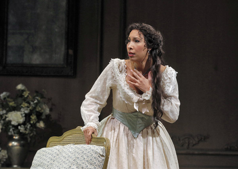 Nicole Cabell (Violetta Valéry), La Traviata, Giuseppe Verdi. San Francisco Opera, 2013-14. Photographer: Cory Weaver/San Francisco Opera.