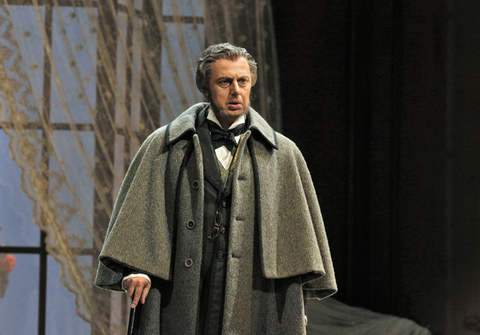 Vladimir Stoyanov (Giorgio Germont), La Traviata, Giuseppe Verdi. San Francisco Opera, 2013-14. Photographer: Cory Weaver/San Francisco Opera.