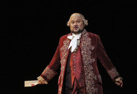 Ramon Vargas (Gustavus), Un Ballo in Maschera, Giuseppe Verdi. San Francisco Opera, 2014-15. Photographer: Cory Weaver/San Francisco Opera.