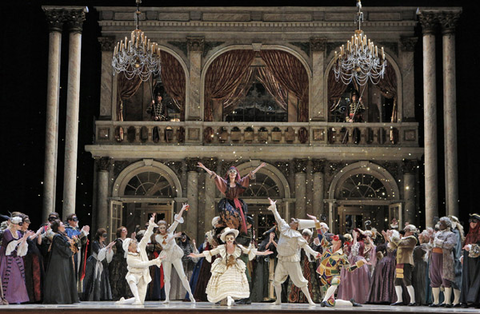 Act III, Ballet, Chorus, Un Ballo in Maschera, Giuseppe Verdi. San Francisco Opera, 2014-15. Photographer: Cory Weaver/San Francisco Opera.