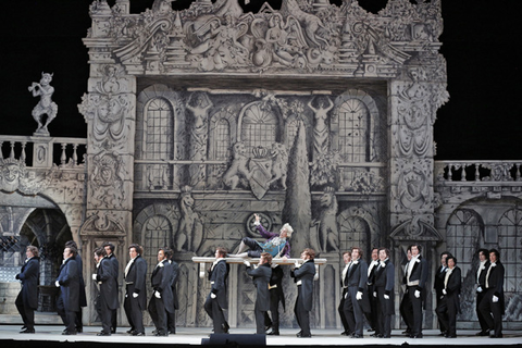 Carlos Chausson (Don Magnifico), La Cenerentola, Gioachino Rossini. San Francisco Opera, 2014-15. Photographer: Cory Weaver/San Francisco Opera.