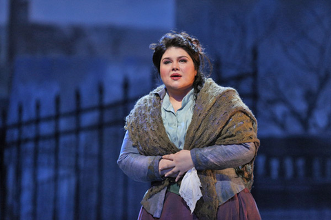 Leah Crocetto (Mimì), La Bohème, Giacomo Puccini. San Francisco Opera, 2014-15. Photographer: Cory Weaver/San Francisco Opera.