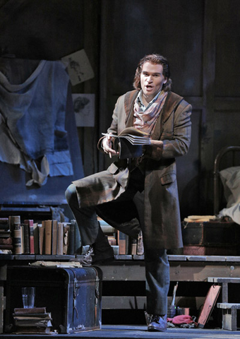 Michael Fabiano (Rodolfo), La Bohème, Giacomo Puccini. San Francisco Opera, 2014-15. Photographer: Cory Weaver/San Francisco Opera.