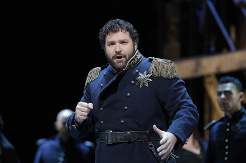 Bryan Hymel (Aeneas), Les Troyens, Hector Berlioz. San Franisco Opera, 2014-15. Photographer: Cory Weaver/San Francisco Opera.