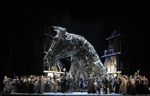 Chorus, Les Troyens, Hector Berlioz. San Franisco Opera, 2014-15. Photographer: Cory Weaver/San Francisco Opera.