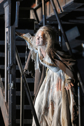 Elizabeth Futral (Beggar Woman), Sweeney Todd, Stephen Sondheim. San Francisco Opera, 2015-16. Photographer: Cory Weaver/San Francisco Opera.