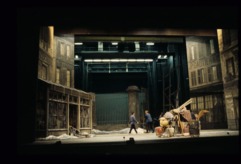 Set, Act III, La Bohème, Giacomo Puccini. San Francisco Opera, 1999-2000. Photographer: Ken Friedman/San Francisco Opera.