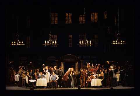 Ensemble, La Bohème, Giacomo Puccini. San Francisco Opera, 1999-2000. Photographer: Ken Friedman/San Francisco Opera.