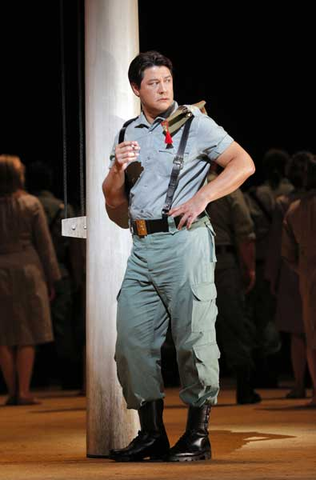 Adam Diegel (Don José), Carmen, Georges Bizet. San Francisco Opera, 2015-16. Photographer: Cory Weaver/San Francisco Opera.