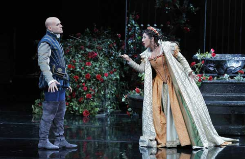 Michael Fabiano (Don Carlo), Nadia Krasteva (Pricess Eboli), Don Carlo, Giuseppe Verdi. San Francisco Opera, 2015-16. Photographer: Cory Weaver/San Francisco Opera.