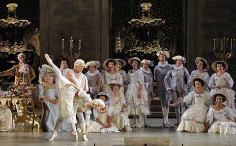 Michael Levine (Dancer), Laura Alexich (Dancer), Ensemble, Andrea Chénier, Umberto Giordano. San Francisco Opera, 2016-17. Photographer: Cory Weaver/San Francisco Opera.