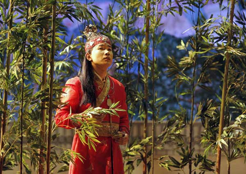 Yijie Shi (Bao Yu), Dream of the Red Chamber, Bright Sheng. San Francisco Opera, 2016-17. Photographer: Cory Weaver/San Franicsco Opera.