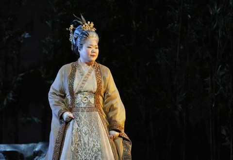 Hyona Kim (Lady Wang), Dream of the Red Chamber, Bright Sheng. San Francisco Opera, 2016-17. Photographer: Cory Weaver/San Franicsco Opera.