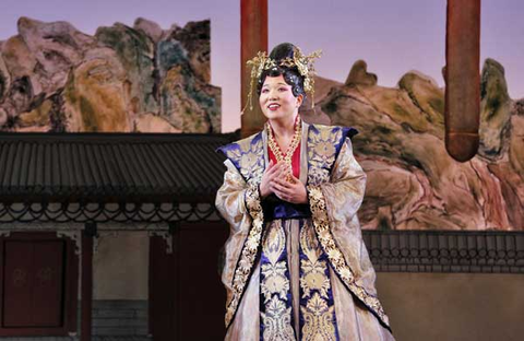 Karen Chia-ling Ho (Princess Jia), Dream of the Red Chamber, Bright Sheng. San Francisco Opera, 2016-17. Photographer: Cory Weaver/San Franicsco Opera.