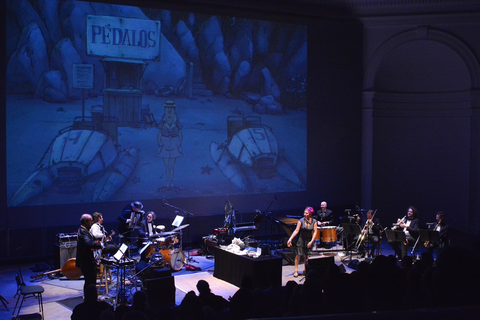 Doriane Faberg, Orchestra, The Triplets of Belleville cine-concert, Benoit Charest. SF Opera Lab, 2016. Photographer: Scott Wall/San Francisco Opera.