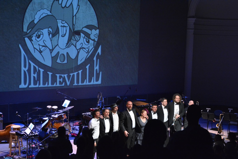 Doriane Faberg, Orchestra, The Triplets of Belleville cine-concert, Benoit Charest. SF Opera Lab, 2016. Photographer: Scott Wall/San Francisco Opera.