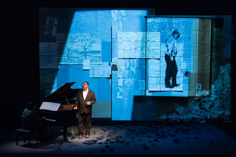 Markus Hinterhauser, Matthias Goerne, Winterreise, Franz Schubert. SF Opera Lab, 2016. Photographer: Stefan Cohen/San Francisco Opera.