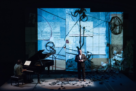 Markus Hinterhauser, Matthias Goerne, Winterreise, Franz Schubert. SF Opera Lab, 2016. Photographer: Stefan Cohen/San Francisco Opera.